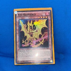 Yugioh Card XYZ Raypierce Fire Type Monster 1st Edition 1996 Shiny NWOTS